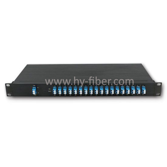 18 Channels 1270 to 1610nm Dual Fiber CWDM Mux Demux FMU 1U Rack Mount