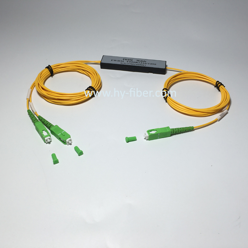 FWDM 1310nm/1490nm/1550nm Module With SC/LC/ST/FC Connector