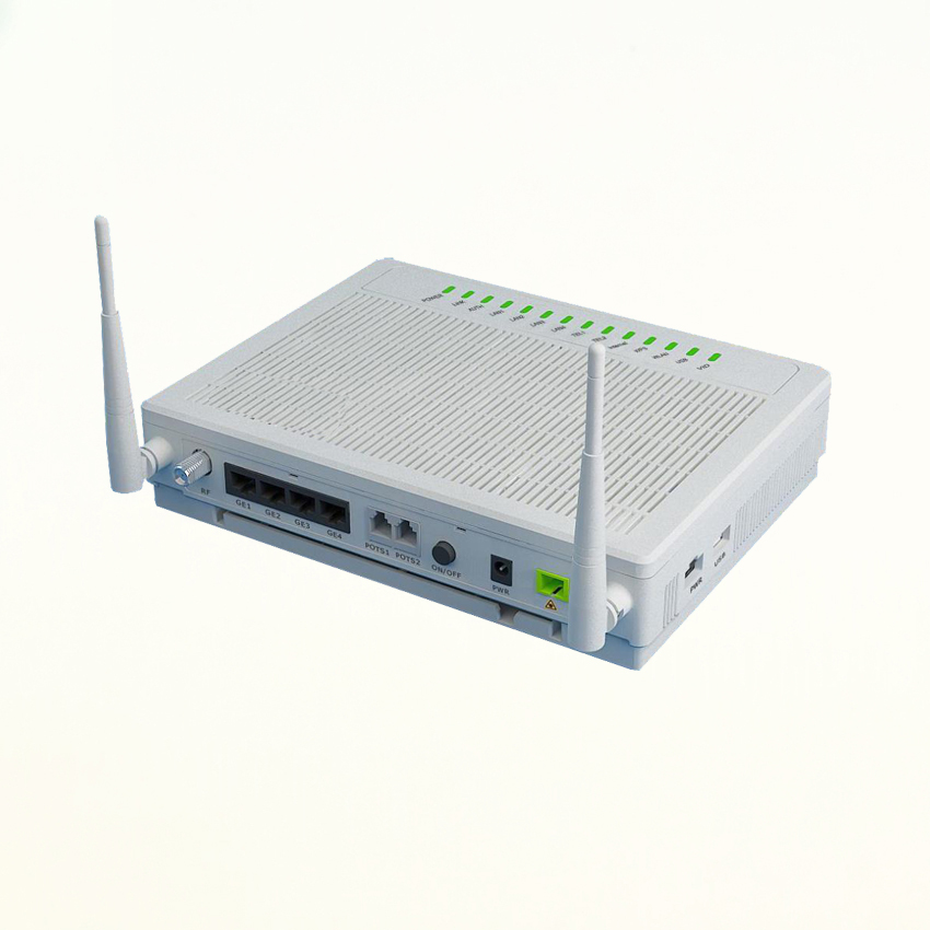 GPON ONT/ONU 4GE 2POTS CATV WIFI HY-15-GONU-4211WG