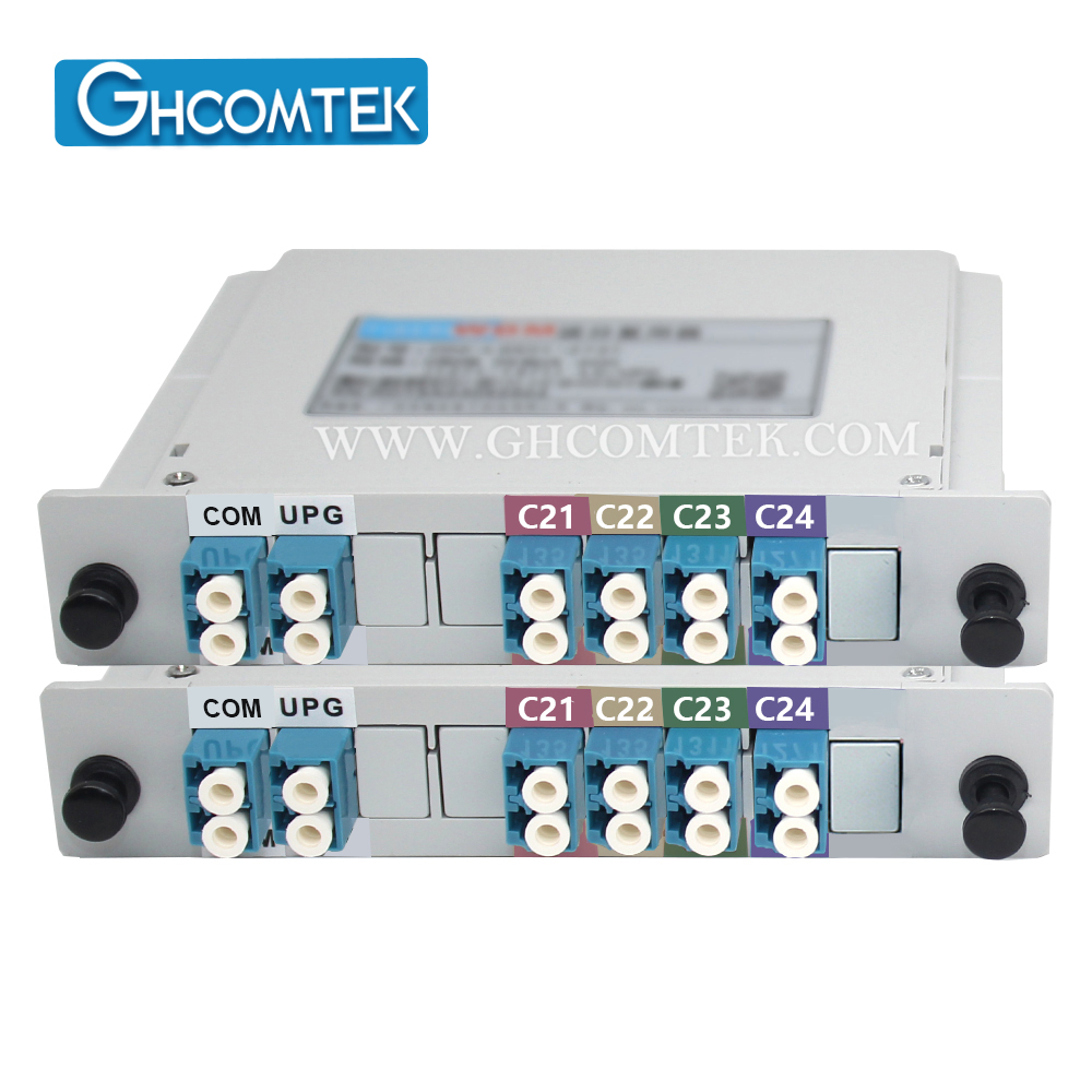2-4CH Dual Fiber 100GHz DWDM Module MUX+DEMUX TX+RX Plastic LGX Cassette Package LC/UPC  HY-7-DWDCxx