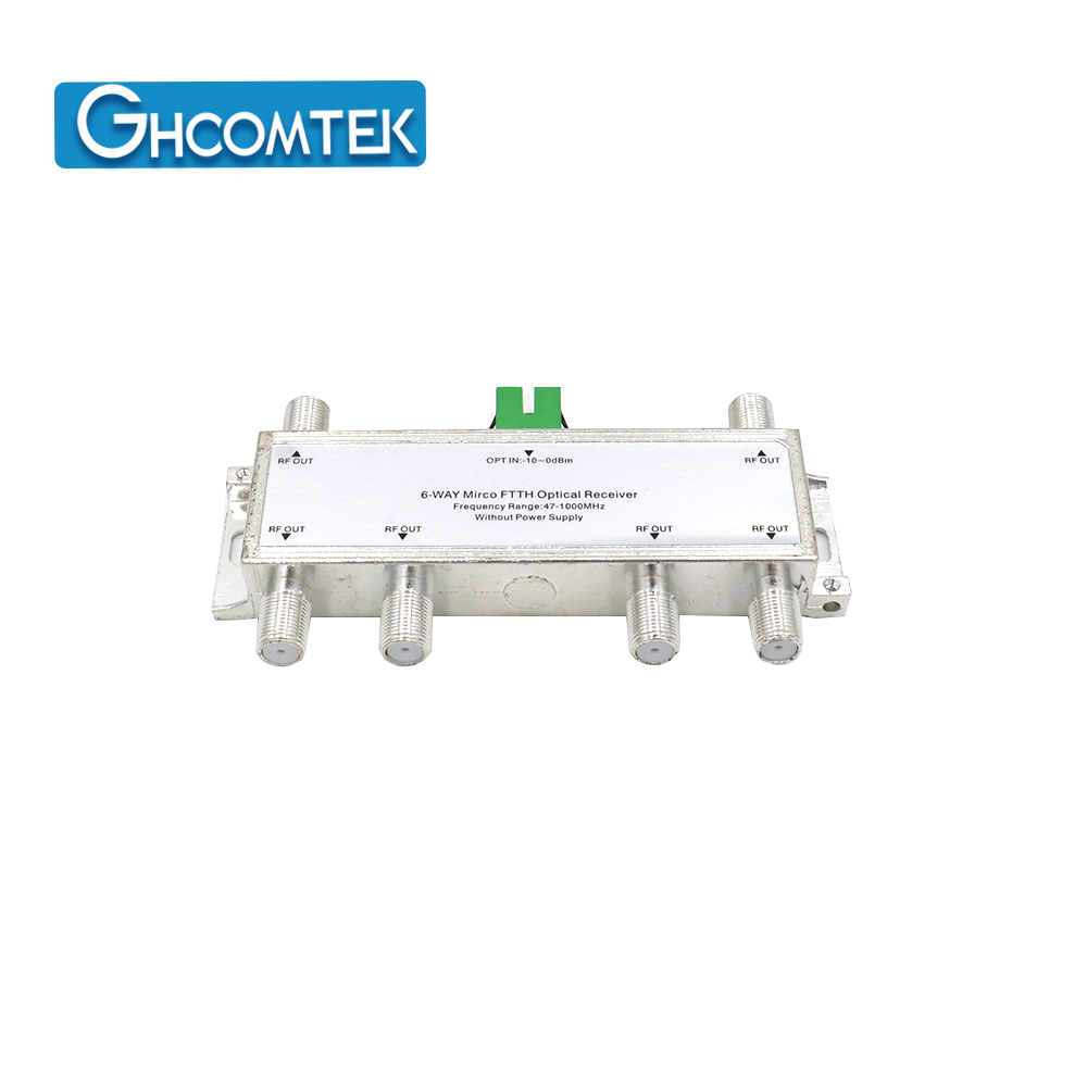 Passive FTTH Optical Receiver 6 RF Port With 1550nm Filter   HY-21-R16x