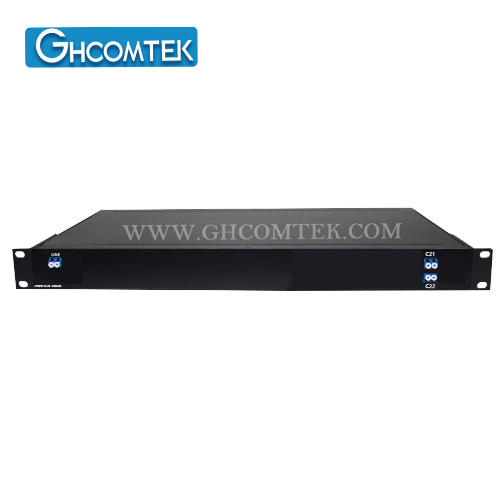 2-4CH Dual Fiber 100GHz DWDM Module MUX+DEMUX TX+RX in 19'' 1U Rack LC/UPC  HY-7-DWDRxx