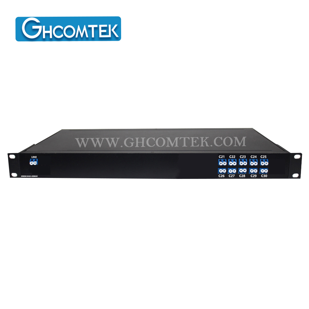 10-16CH Dual Fiber 100GHz DWDM Module MUX+DEMUX TX+RX in 19'' 1U Rack LC/UPC  HY-7-DWDRxx