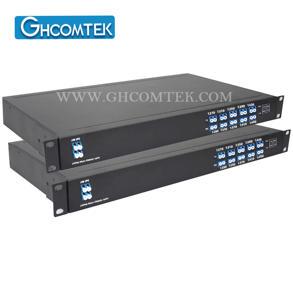 10-16CH CWDM Dual Fiber MUX+DEMUX LC/UPC With EXP Port in 1U 19'' Rack   HY-7-CWDRxx