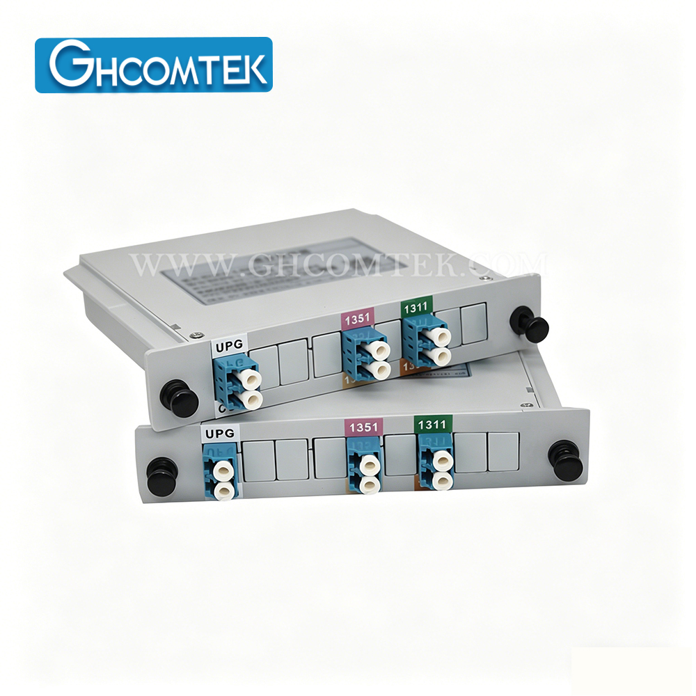 2-4CH CWDM Single Fiber MUX/DEMUX LC/UPC With EXP Port Plastic LGX Cassette   HY-7-CWSCxx