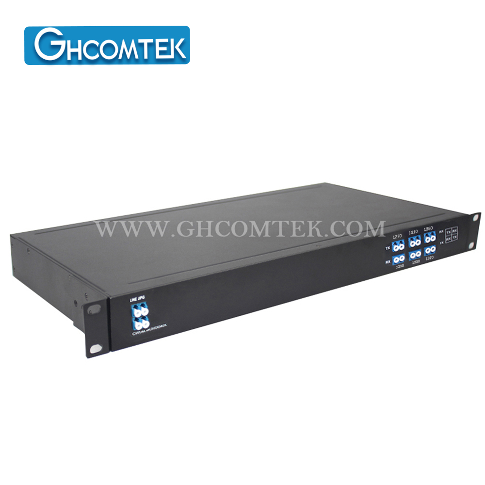 6-8CH CWDM Dual Fiber MUX+DEMUX LC/UPC With EXP Port in 1U 19'' Rack  HY-7-CWDRxx