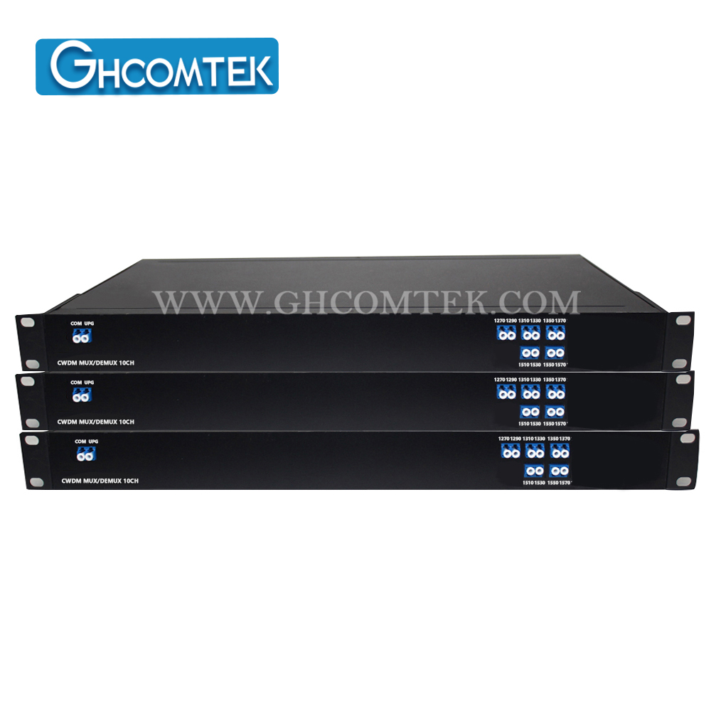  10-16CH CWDM Single Fiber MUX/DEMUX LC/UPC With EXP Port in 1U 19'' Rack   HY-7-CWSRxx