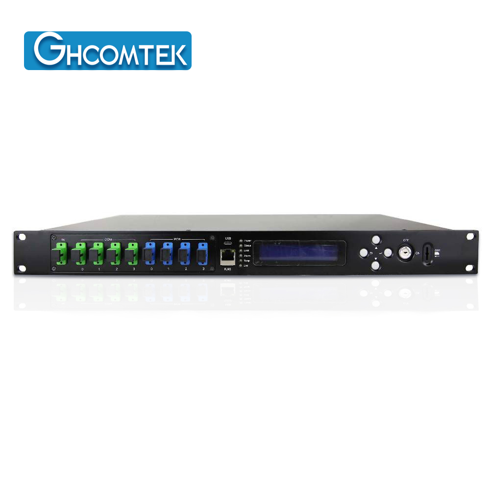 4  Port Out  1550nm CATV Optical Amplifer  With WDM SC/APC-SC/UPC Dual Power Supply   HY-21-AM4PxxW