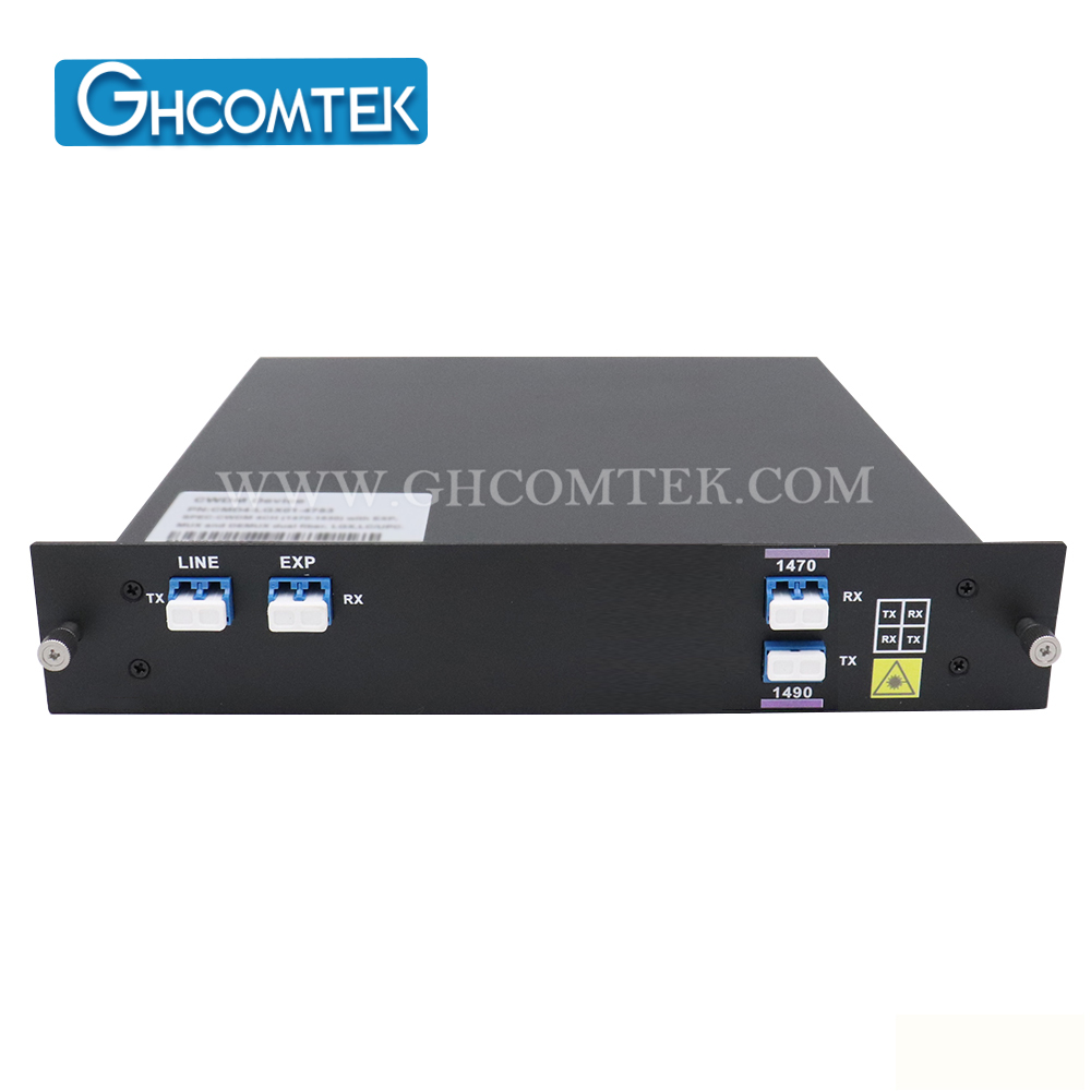2-4CH CWDM  Dual Fiber MUX+DEMUX LC/UPC With EXP Port LGX Cassette   HY-7-CWDLxx