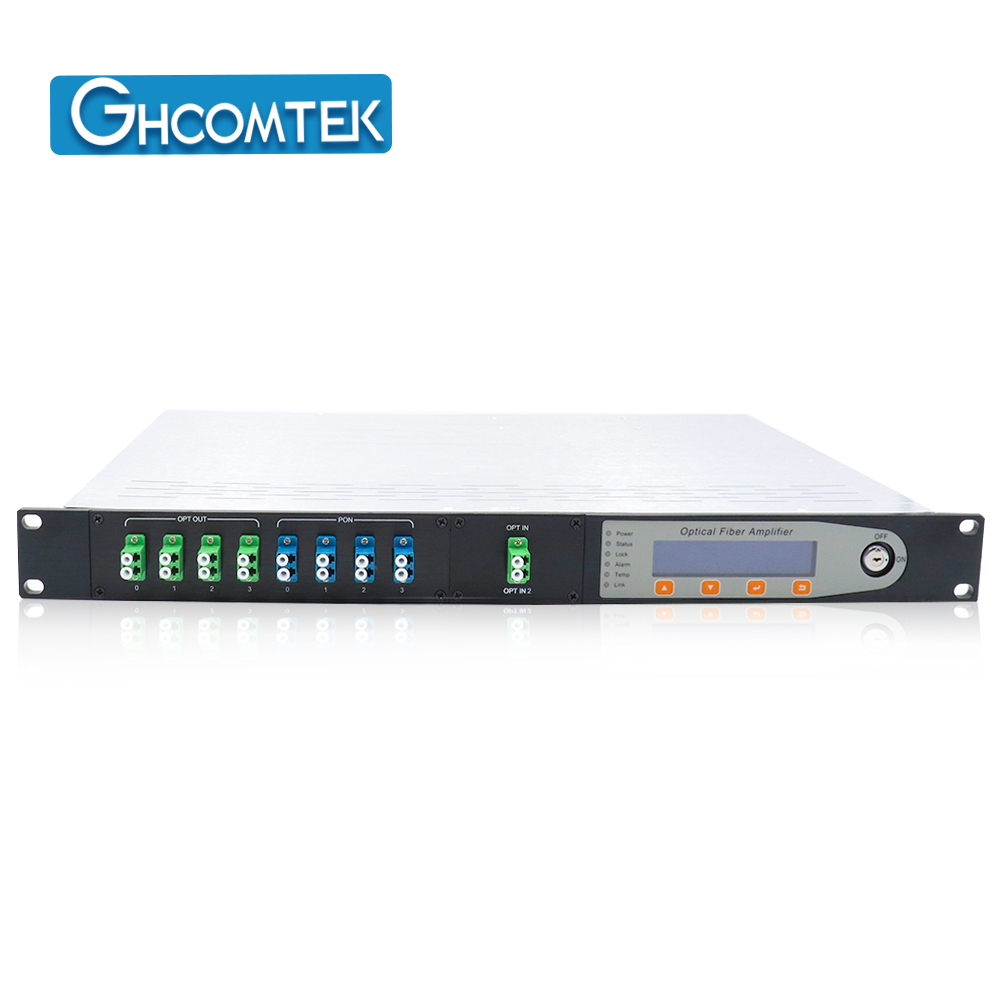 8 Port Out 1550nm CATV Optical Amplifer WDM LC/APC-LC/UPC  With Switch 2 Input Dual Power Supply  HY...