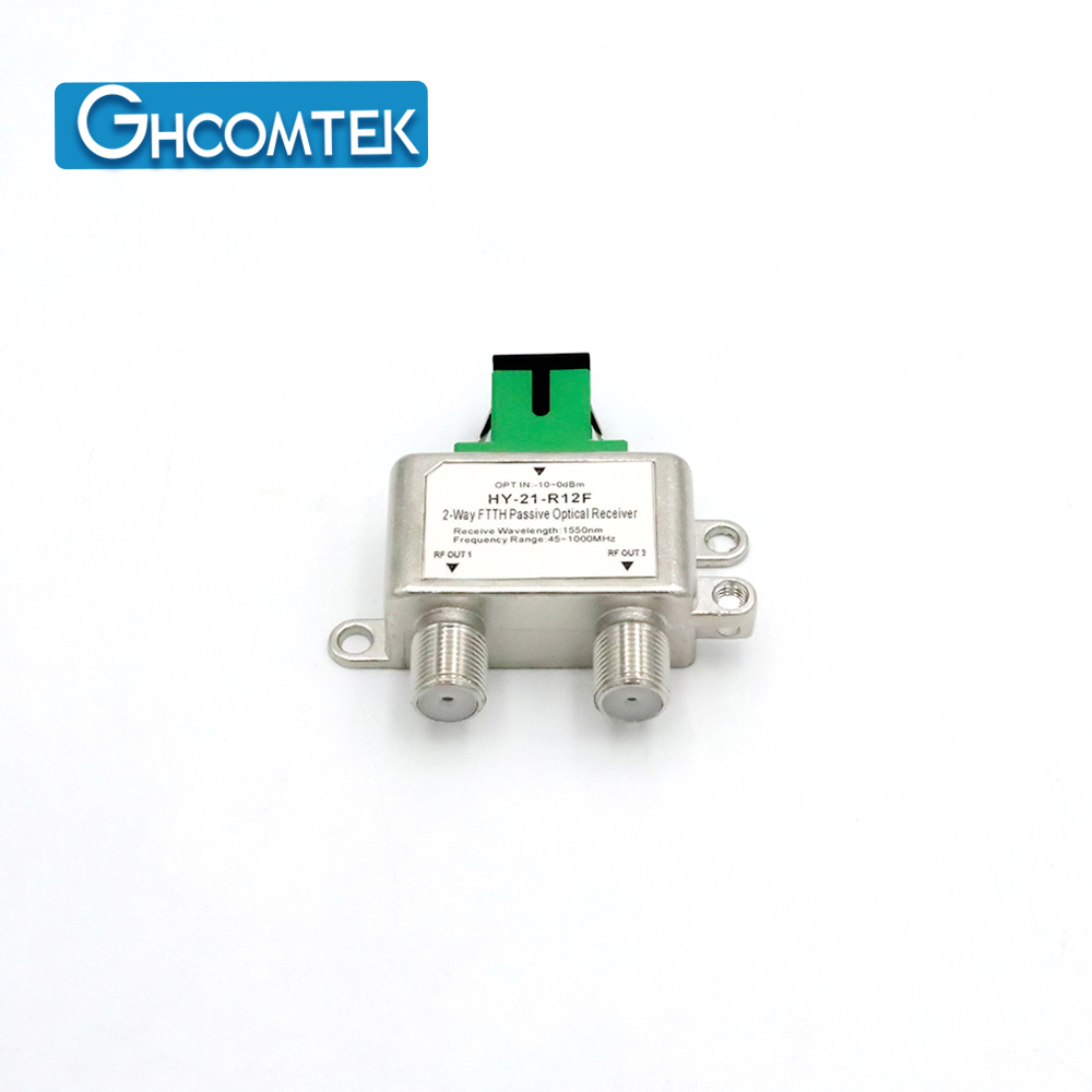 Passive FTTH Optical Receiver 2 RF Port With 1550nm Filter  HY-21-R12x