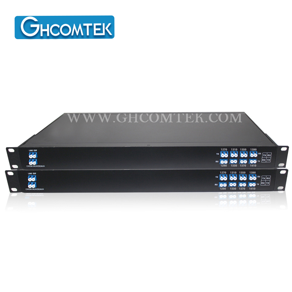 6-8CH CWDM Dual Fiber MUX+DEMUX LC/UPC With EXP Port in 1U 19'' Rack  HY-7-CWDRxx