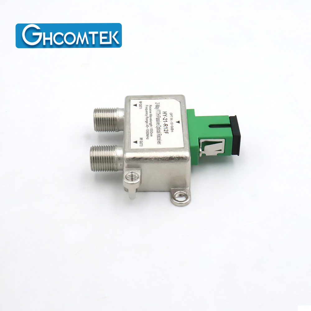 Passive FTTH Optical Receiver 2 RF Port With 1550nm Filter  HY-21-R12x