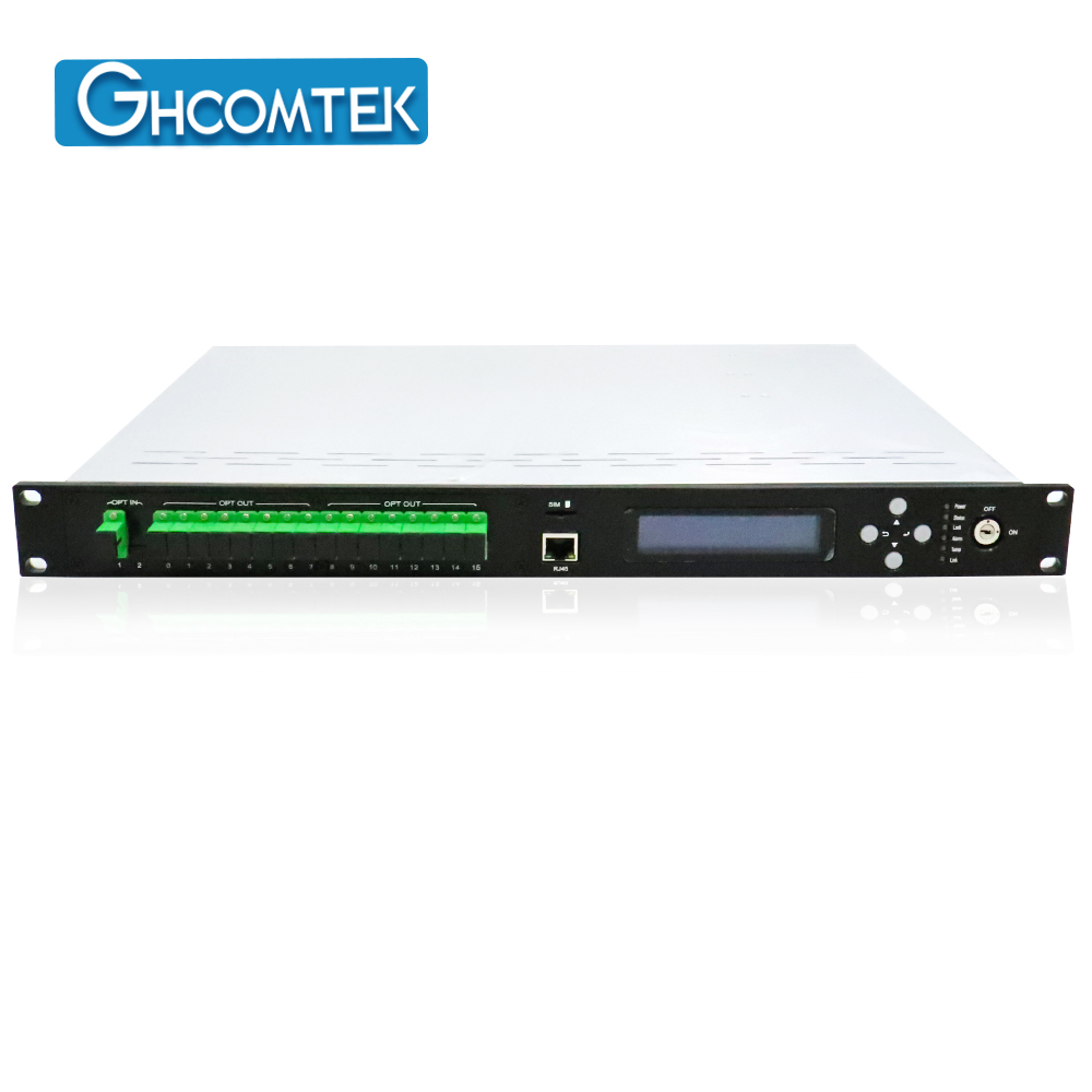 1550nm CATV Optical Amplifer 16  SC/APC Dual Power Supply  HY-21-AM16Pxx
