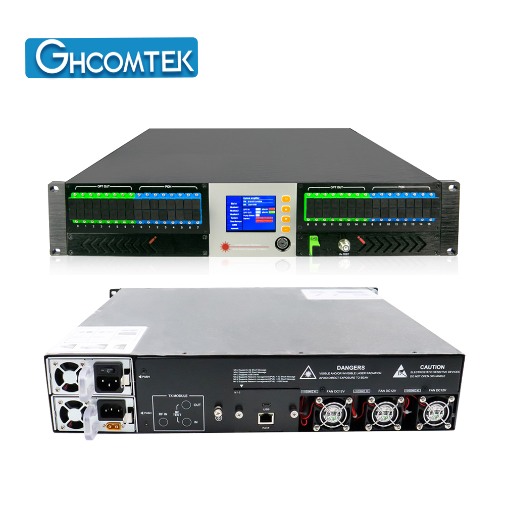 32  Port Out  1550nm CATV Optical Amplifer  With WDM SC/APC-SC/UPC Dual Power Supply   HY-21-AM32xxW