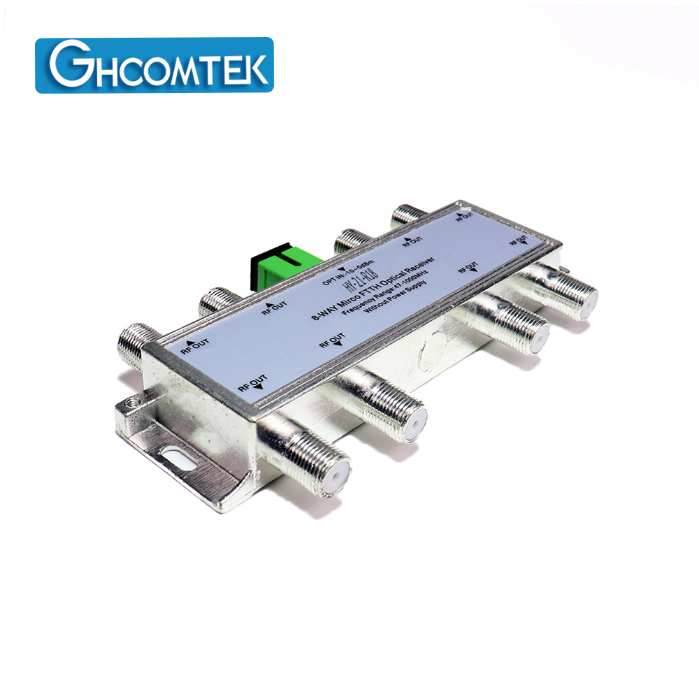 Passive FTTH Optical Receiver 8 RF Port With 1550nm Filter    HY-21-R18x