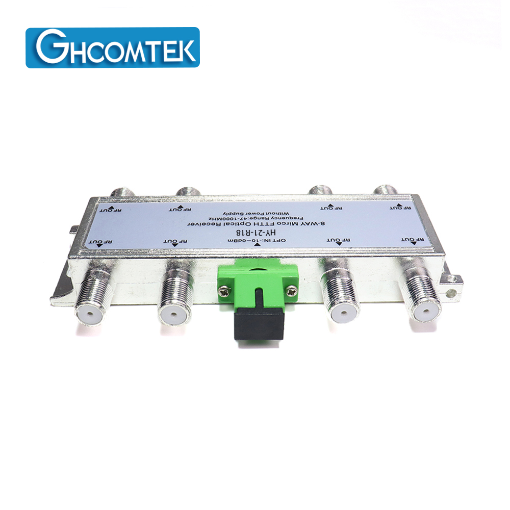 Passive FTTH Optical Receiver 8 RF Port With 1550nm Filter    HY-21-R18x