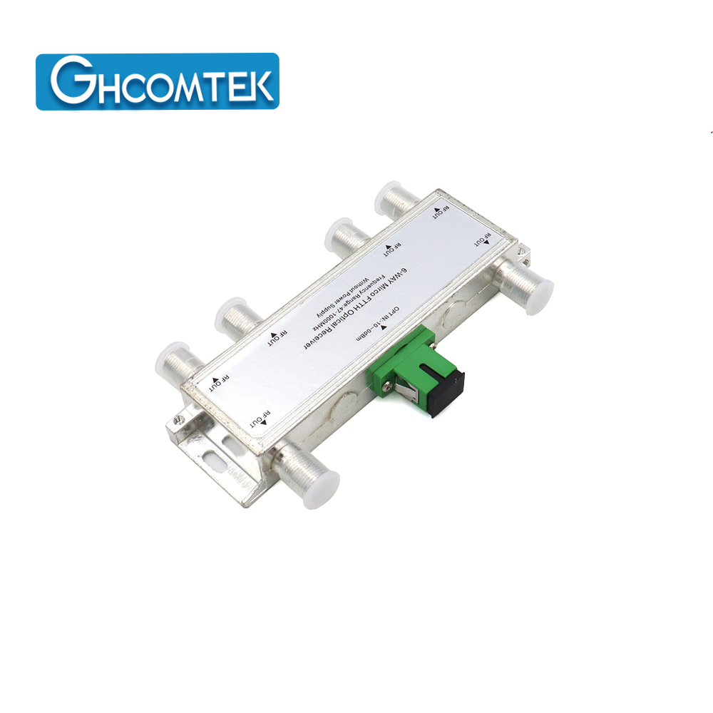 Passive FTTH Optical Receiver 6 RF Port With 1550nm Filter   HY-21-R16x