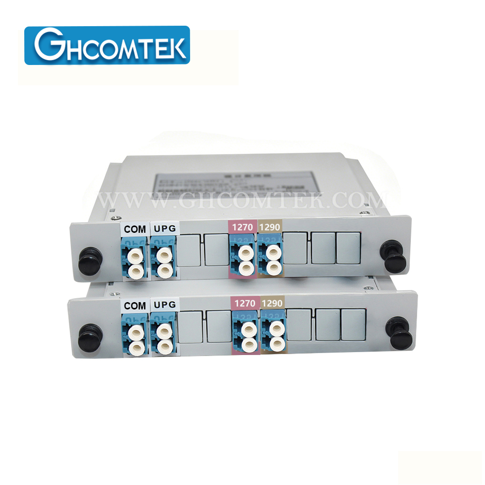 2-4CH CWDM Dual Fiber  MUX+DEMUX LC/UPC With EXP Port Plastic LGX Cassette  HY-7-CWDCxx