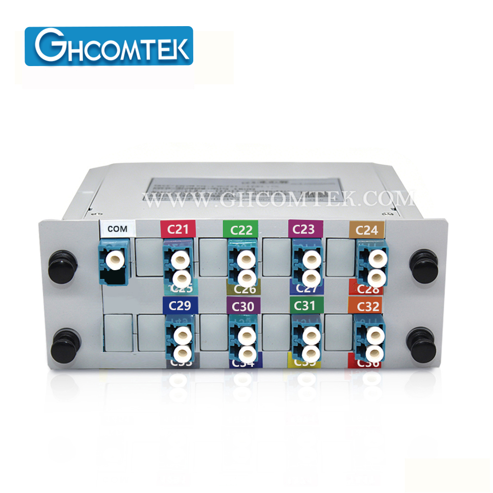 10-16CH Single Fiber 100GHz DWDM Module MUX/DEMUX TX/RX Plastic LGX Cassette Package LC/UPC  HY-7-DWSCxx
