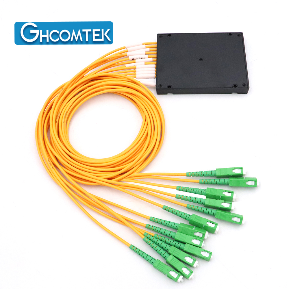 10-16CH Single Fiber CWDM MUX/DEMUX ABS Box Package 2.0mm Cable 1 Meter SC/APC or LC/UPC  HY-7-CWSAxx
