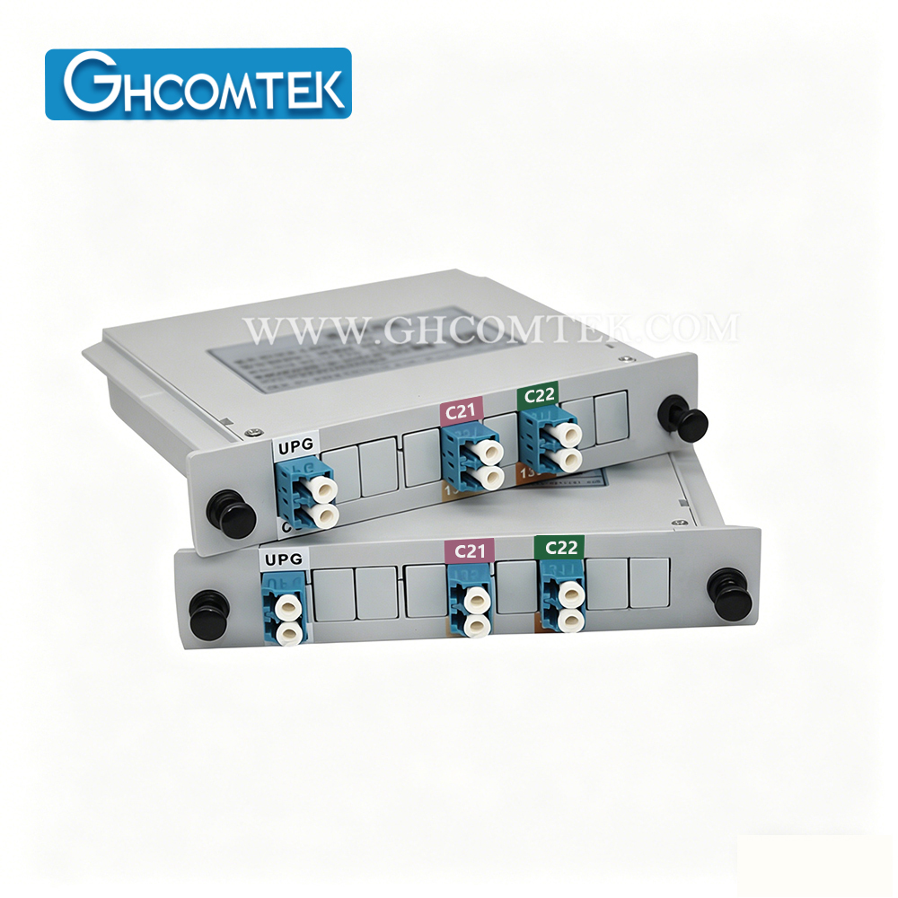 2-4CH Single Fiber 100GHz DWDM Module MUX/DEMUX TX/RX Plastic LGX Cassette Package LC/UPC  HY-7-DWSCxx