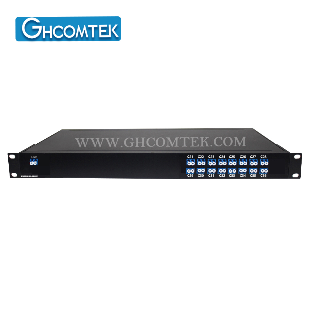 10-16CH Dual Fiber 100GHz DWDM Module MUX+DEMUX TX+RX in 19'' 1U Rack LC/UPC  HY-7-DWDRxx