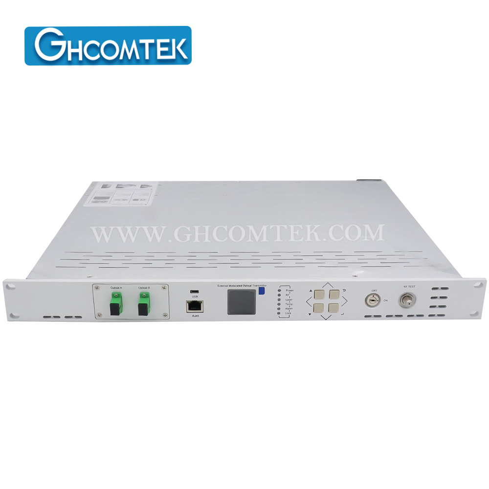 1550nm CATV Optical External Modulation Transmitter SC/APC Dual Fiber Port 2x5/2x7/2x9dBm 150km   HY-21-ET15Pxx