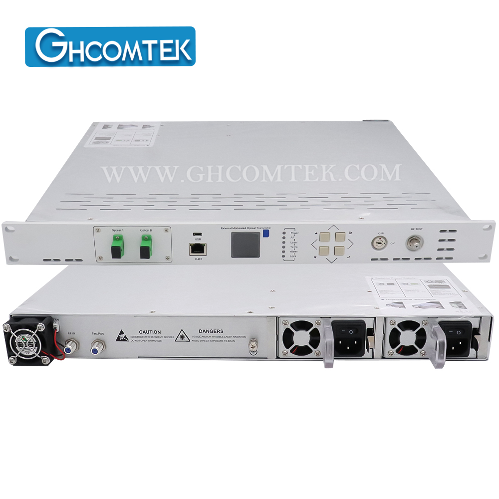 1550nm CATV Optical External Modulation Transmitter SC/APC Dual Fiber Port 2x5/2x7/2x9dBm 150km   HY-21-ET15Pxx