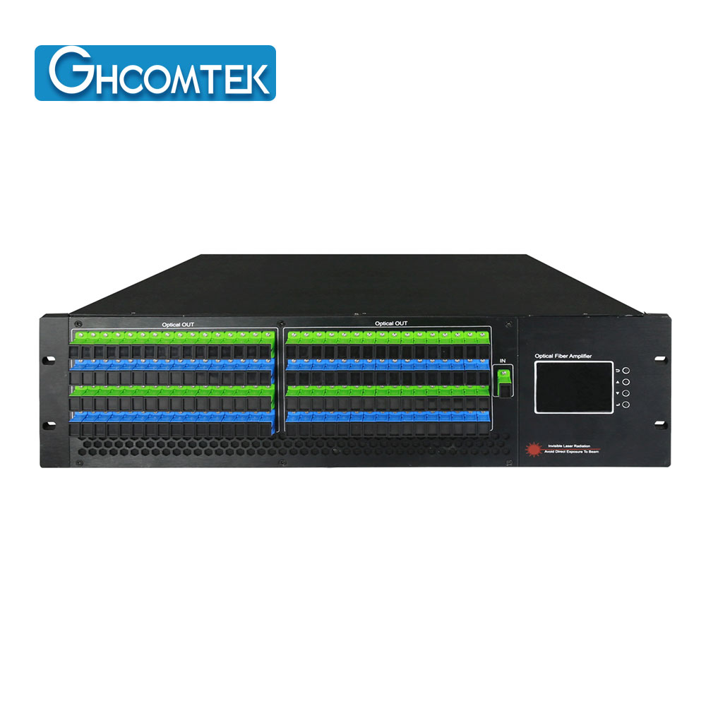 64  Port Out  1550nm CATV Optical Amplifer  With WDM SC/APC-SC/UPC Dual Power Supply   HY-21-AM64PxxW