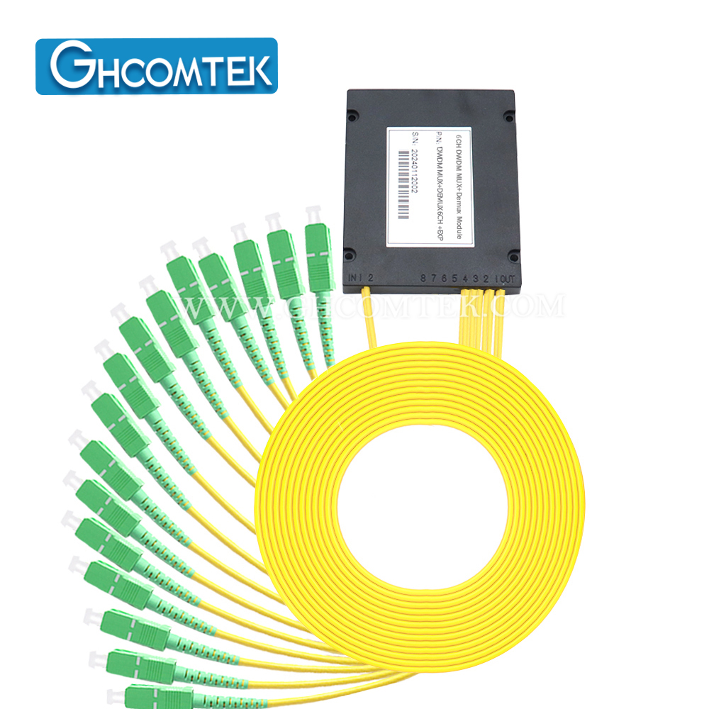 6-8CH Dual Fiber 100GHz DWDM Module MUX+DEMUX TX+RX ABS Box Package 2.0mm Cable 1 Meter  HY-7-DWDAxx