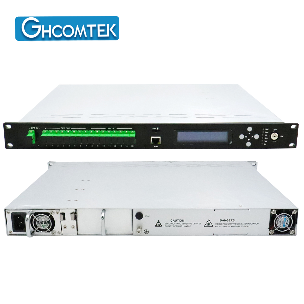 1550nm CATV Optical Amplifer 16  SC/APC Dual Power Supply  HY-21-AM16Pxx