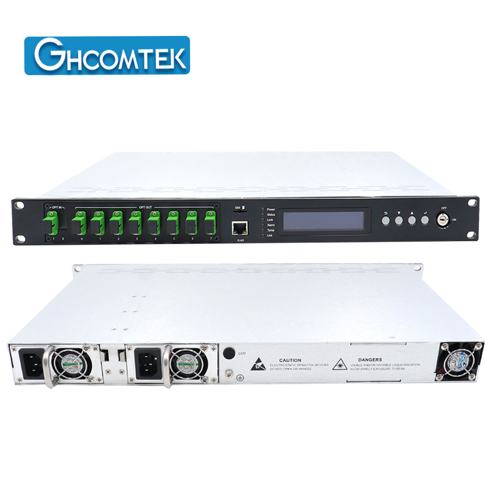 8  Port Out  1550nm CATV Optical Amplifer   SC/APC Dual Power Supply   HY-AM8Pxx
