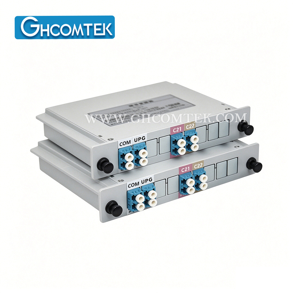 2-4CH Dual Fiber 100GHz DWDM Module MUX+DEMUX TX+RX Plastic LGX Cassette Package LC/UPC  HY-7-DWDCxx