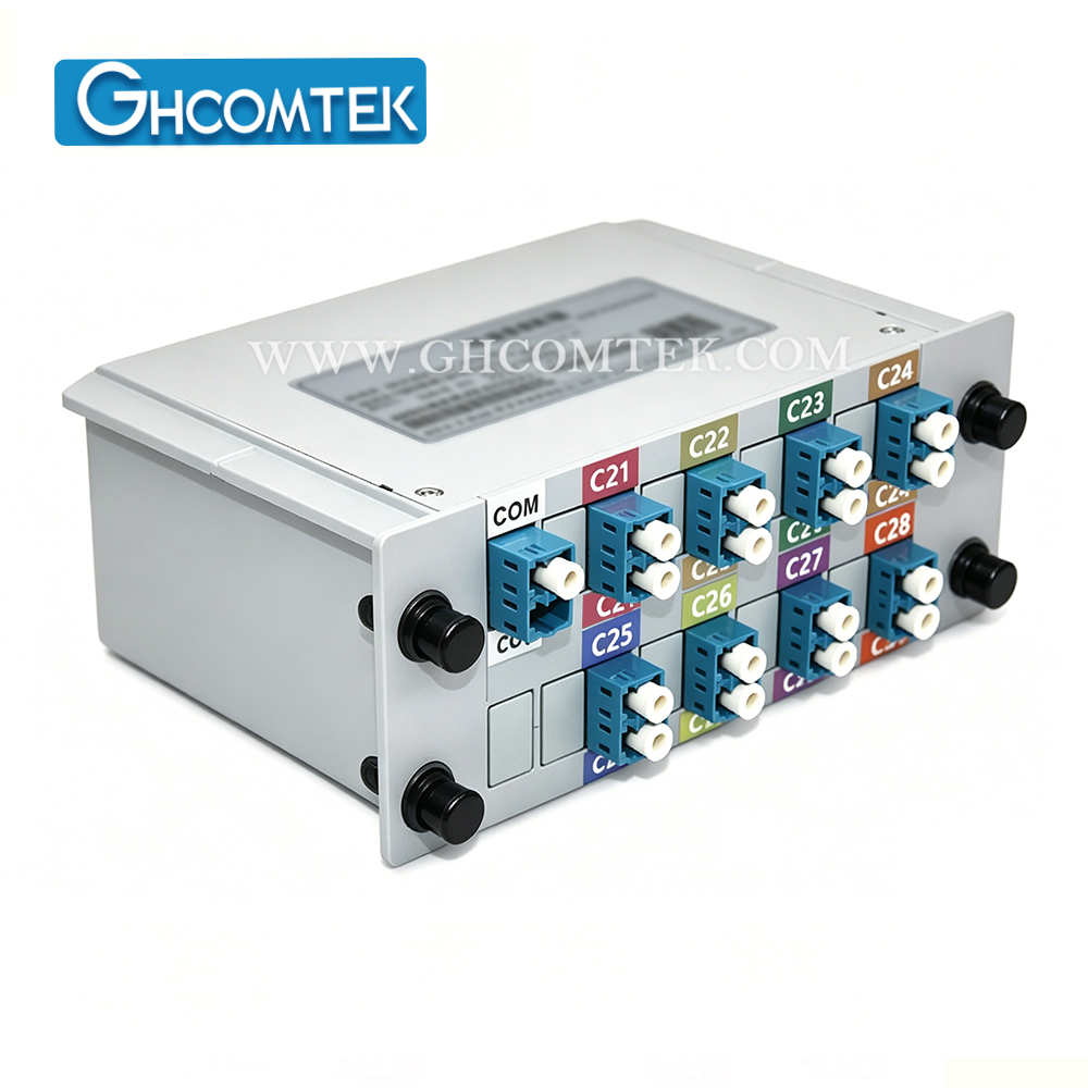 6-8CH Dual Fiber 100GHz DWDM Module MUX+DEMUX TX+RX Plastic LGX Cassette Package LC/UPC  HY-7-DWDCxx