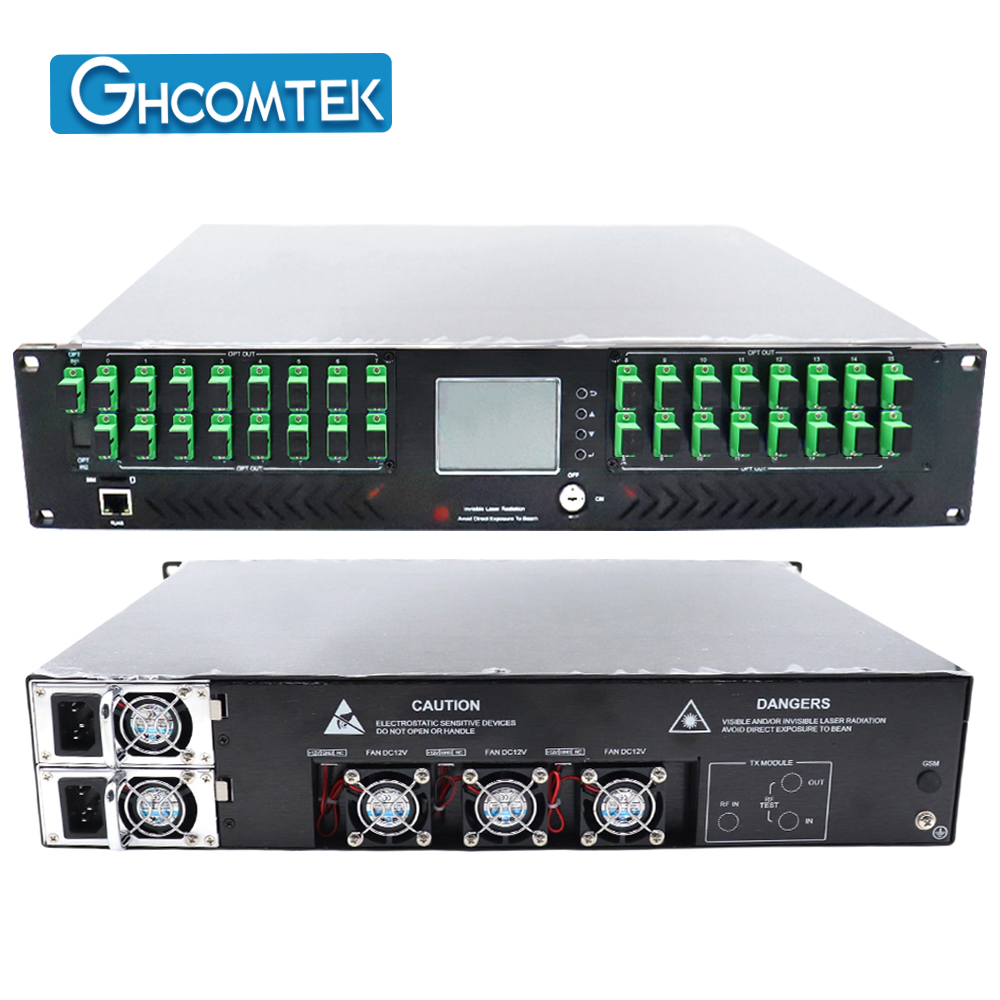 32  Port Out  1550nm CATV Optical Amplifer   SC/APC Dual Power Supply  HY-21-AM32Pxx