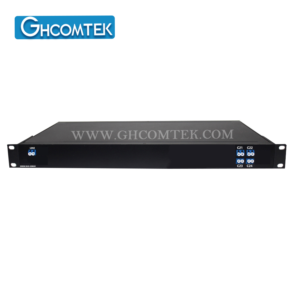 2-4CH Dual Fiber 100GHz DWDM Module MUX+DEMUX TX+RX in 19'' 1U Rack LC/UPC  HY-7-DWDRxx